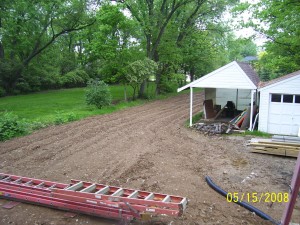 Wooded back yard